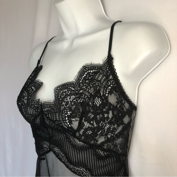 Victoria’s Secret Black Lace Babydoll Nighty NWT - Picture 4 of 10
